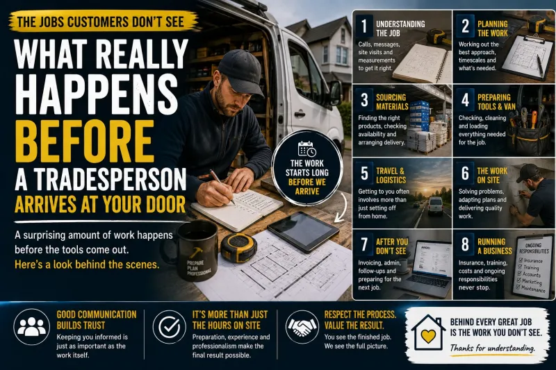 The Jobs Customers Don't See: What Really Happens Before a Tradesperson Arrives at Your Door