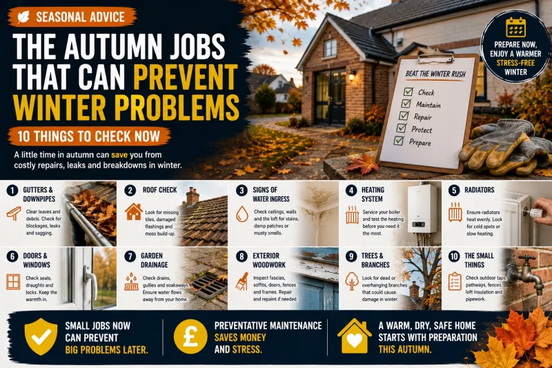 The Autumn Jobs That Can Prevent Winter Problems: 10 Things to Check Now
