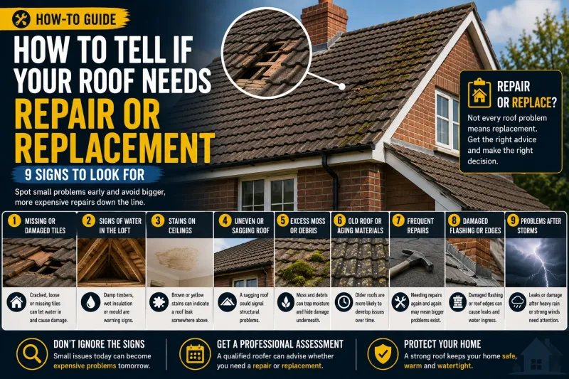 How to Tell If Your Roof Needs Repair or Replacement: 9 Signs to Look For