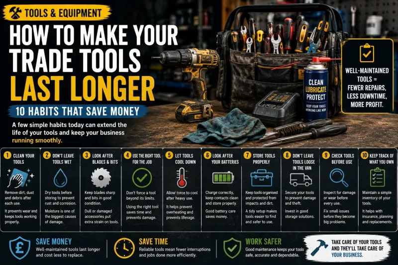 How to Make Your Trade Tools Last Longer: 10 Habits That Save Money