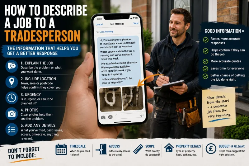 How to Describe a Job to a Tradesperson: The Information That Helps You Get a Better Response