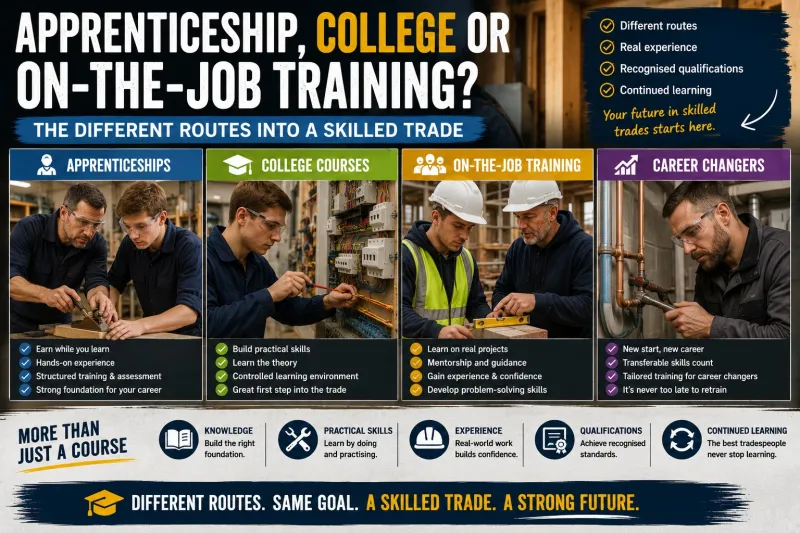 Apprenticeship, College or On-the-Job Training? The Different Routes Into a Skilled Trade