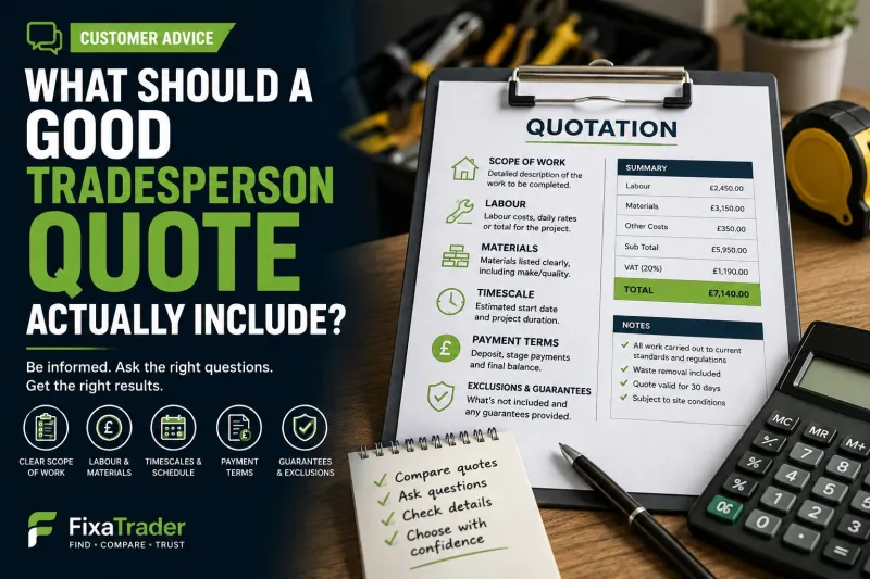 What Should a Good Tradesperson Quote Actually Include?
