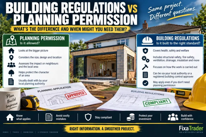 Building Regulations vs Planning Permission: What’s the Difference and When Might You Need Them?