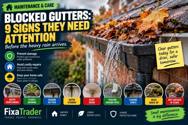 Blocked Gutters: 9 Signs They Need Attention Before the Heavy Rain Arrives