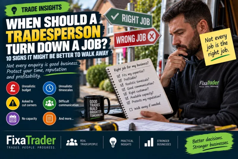When Should a Tradesperson Turn Down a Job? 10 Signs It Might Be Better to Walk Away