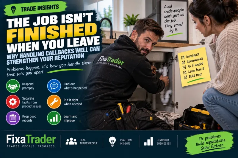 The Job Isn't Finished When You Leave: Why Handling Callbacks Well Can Strengthen Your Reputation