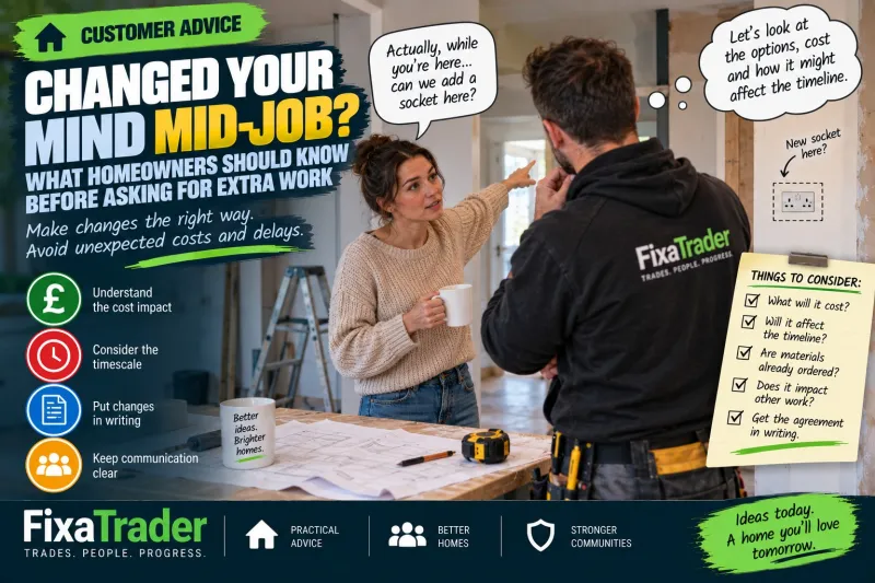 Changed Your Mind Mid-Job? What Homeowners Should Know Before Asking for Extra Work