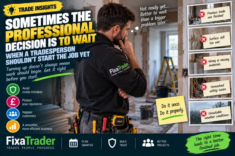 Sometimes the Professional Decision Is to Wait: When a Tradesperson Shouldn’t Start the Job Yet