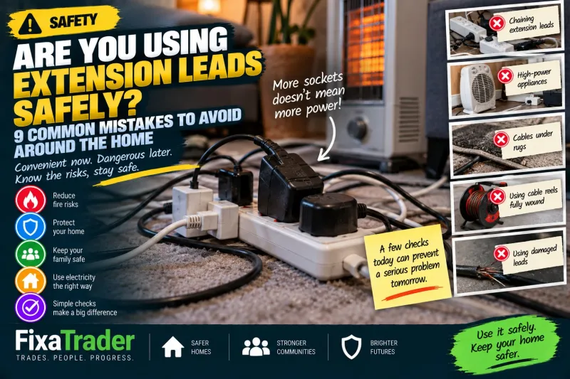 Are You Using Extension Leads Safely? 9 Common Mistakes to Avoid Around the Home