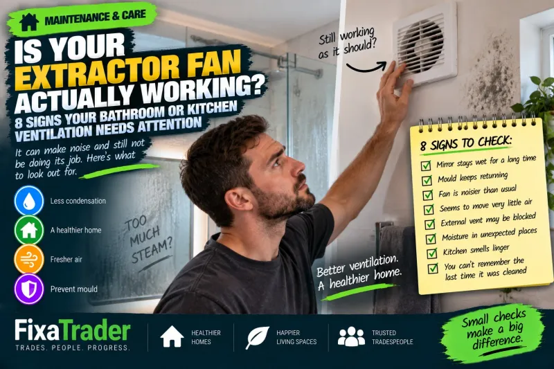 Is Your Extractor Fan Actually Working? 8 Signs Your Bathroom or Kitchen Ventilation Needs Attention