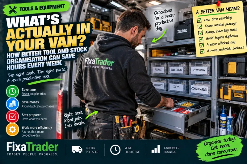 What’s Actually in Your Van? How Better Tool and Stock Organisation Can Save Hours Every Week