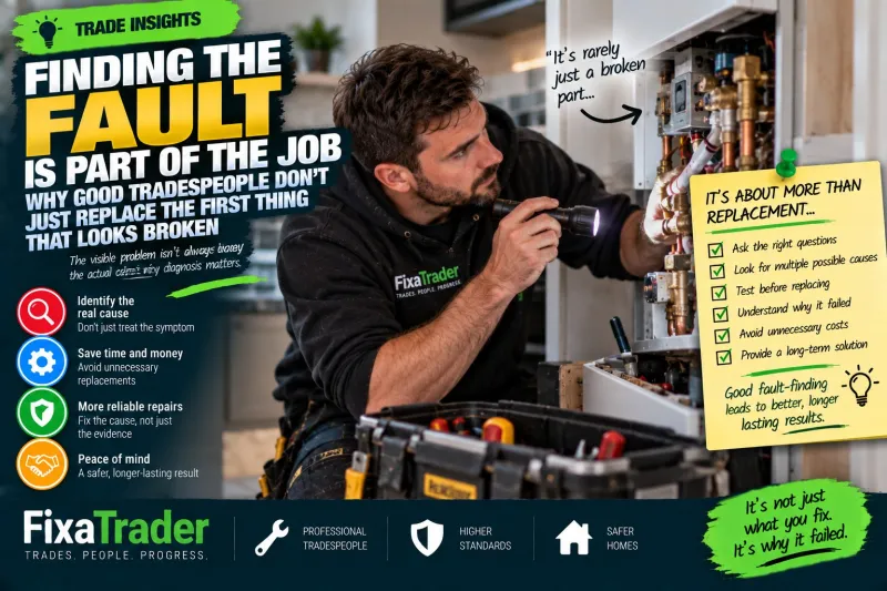 Finding the Fault Is Part of the Job: Why Good Tradespeople Don’t Just Replace the First Thing That Looks Broken