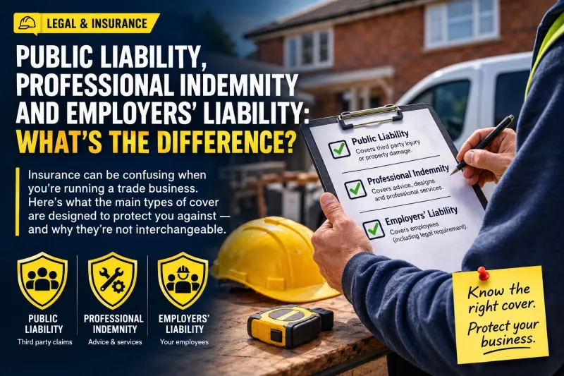 Public Liability, Professional Indemnity and Employers' Liability: What's the Difference?