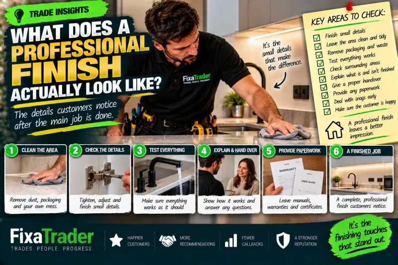 What Does a Professional Finish Actually Look Like? The Details Customers Notice After the Main Job Is Done