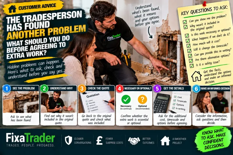 The Tradesperson Has Found Another Problem — What Should You Do Before Agreeing to Extra Work?