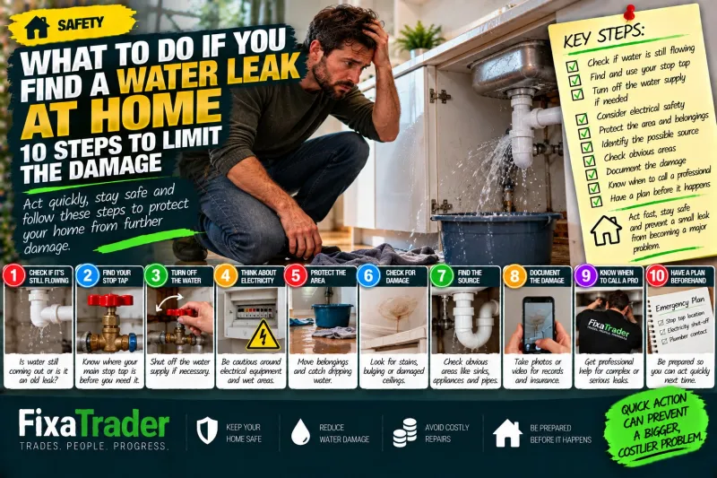 What to Do If You Find a Water Leak at Home: 10 Steps to Limit the Damage