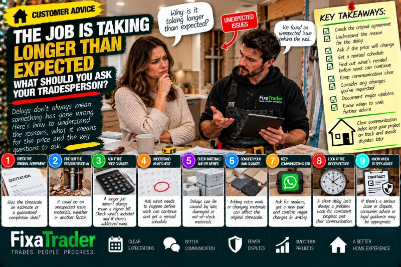 The Job Is Taking Longer Than Expected: What Should You Ask Your Tradesperson?