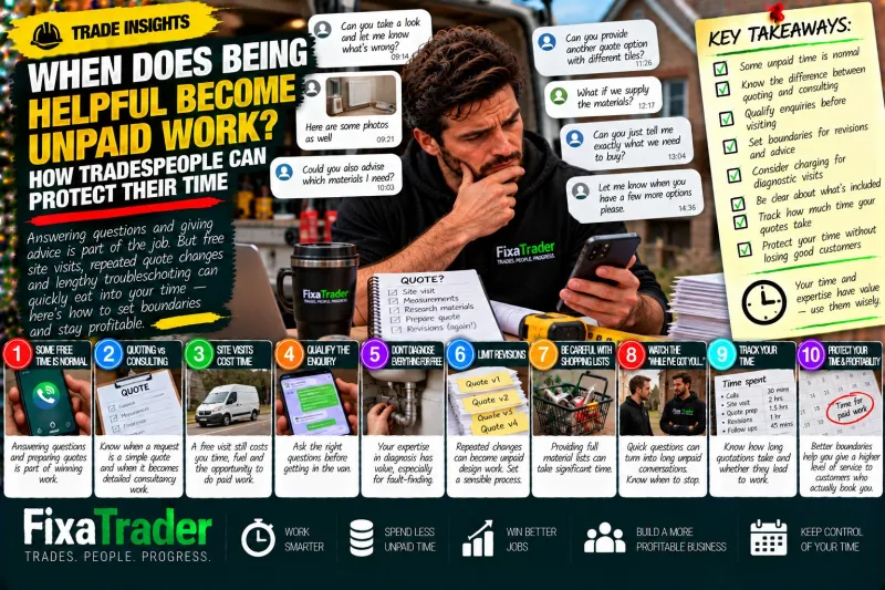 When Does Being Helpful Become Unpaid Work? How Tradespeople Can Protect Their Time