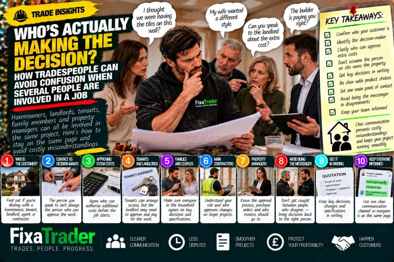 Who’s Actually Making the Decision? How Tradespeople Can Avoid Confusion When Several People Are Involved in a Job