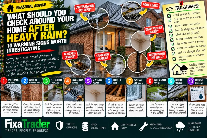 What Should You Check Around Your Home After Heavy Rain? 10 Warning Signs Worth Investigating