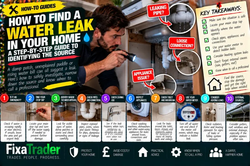 How to Find a Water Leak in Your Home: A Step-by-Step Guide to Identifying the Source