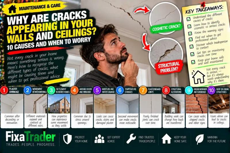 Why Are Cracks Appearing in Your Walls and Ceilings? 10 Causes and When to Worry