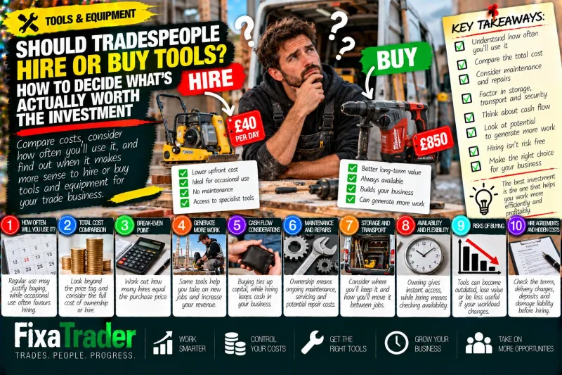 Should Tradespeople Hire or Buy Tools? How to Decide What's Actually Worth the Investment