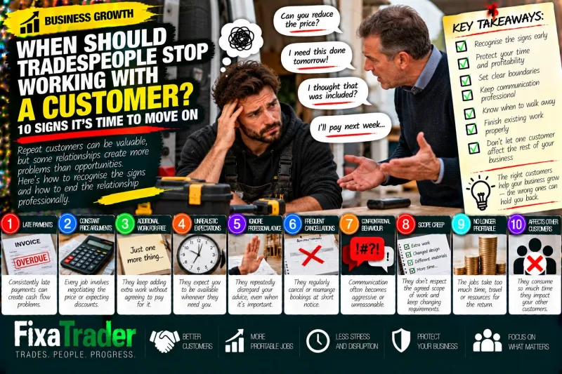 When Should Tradespeople Stop Working With a Customer? 10 Signs It's Time to Move On