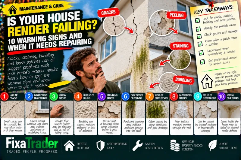 Is Your House Render Failing? 10 Warning Signs and When It Needs Repairing