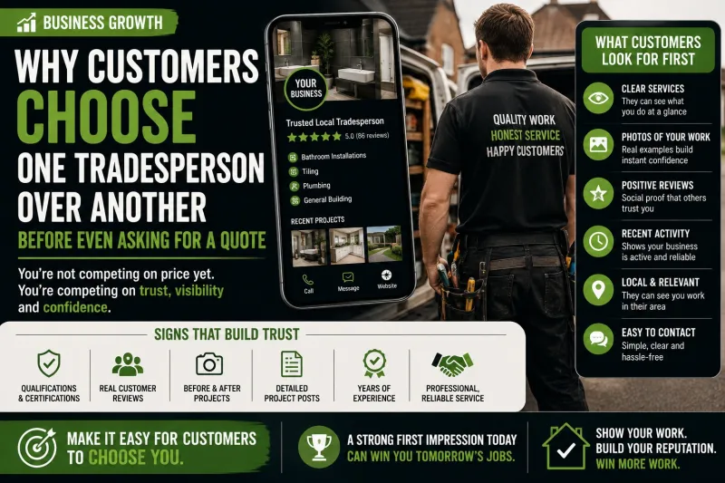 Why Customers Choose One Tradesperson Over Another Before Even Asking for a Quote