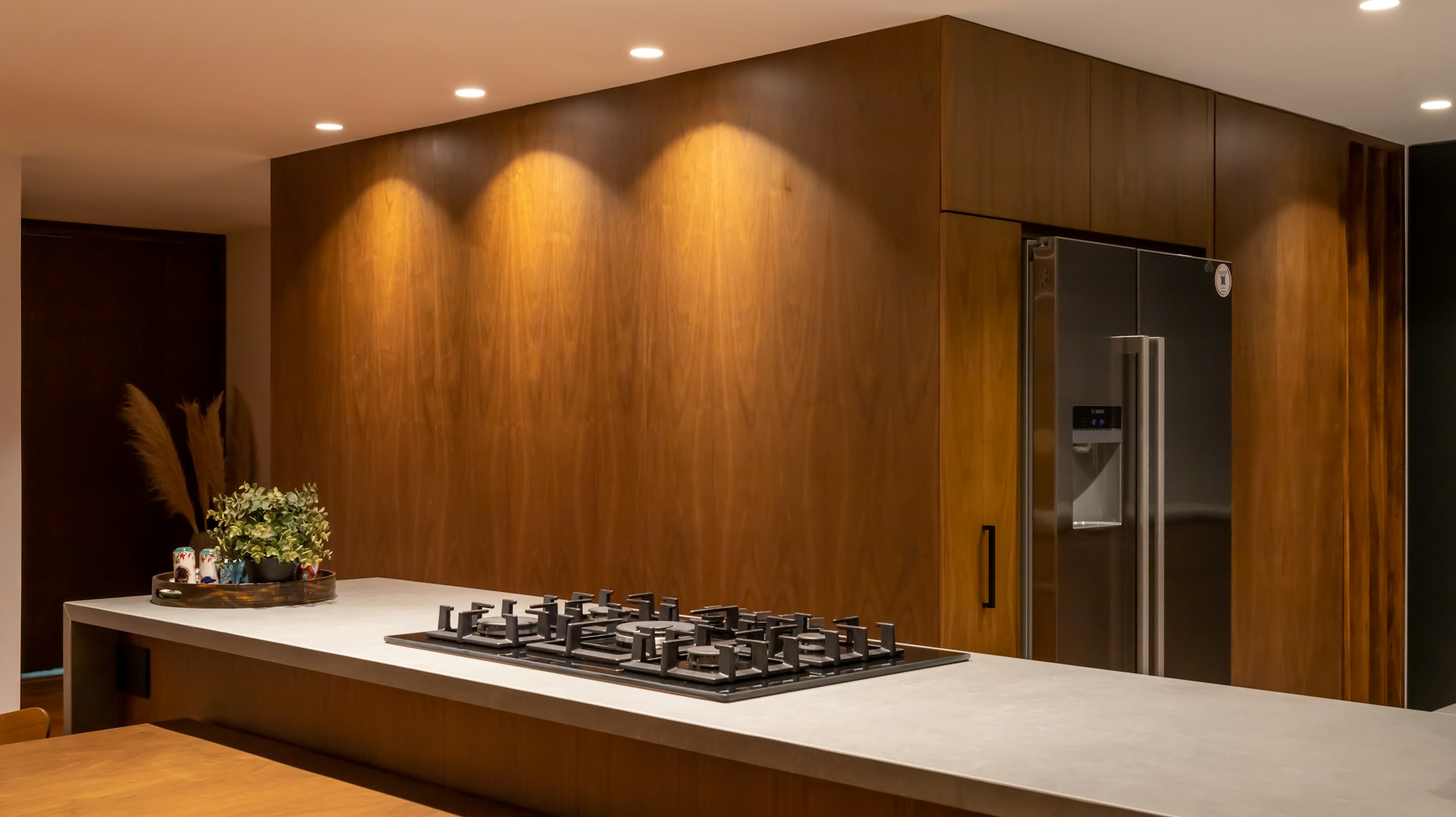 Close up image of a fully furnished kitchen installation