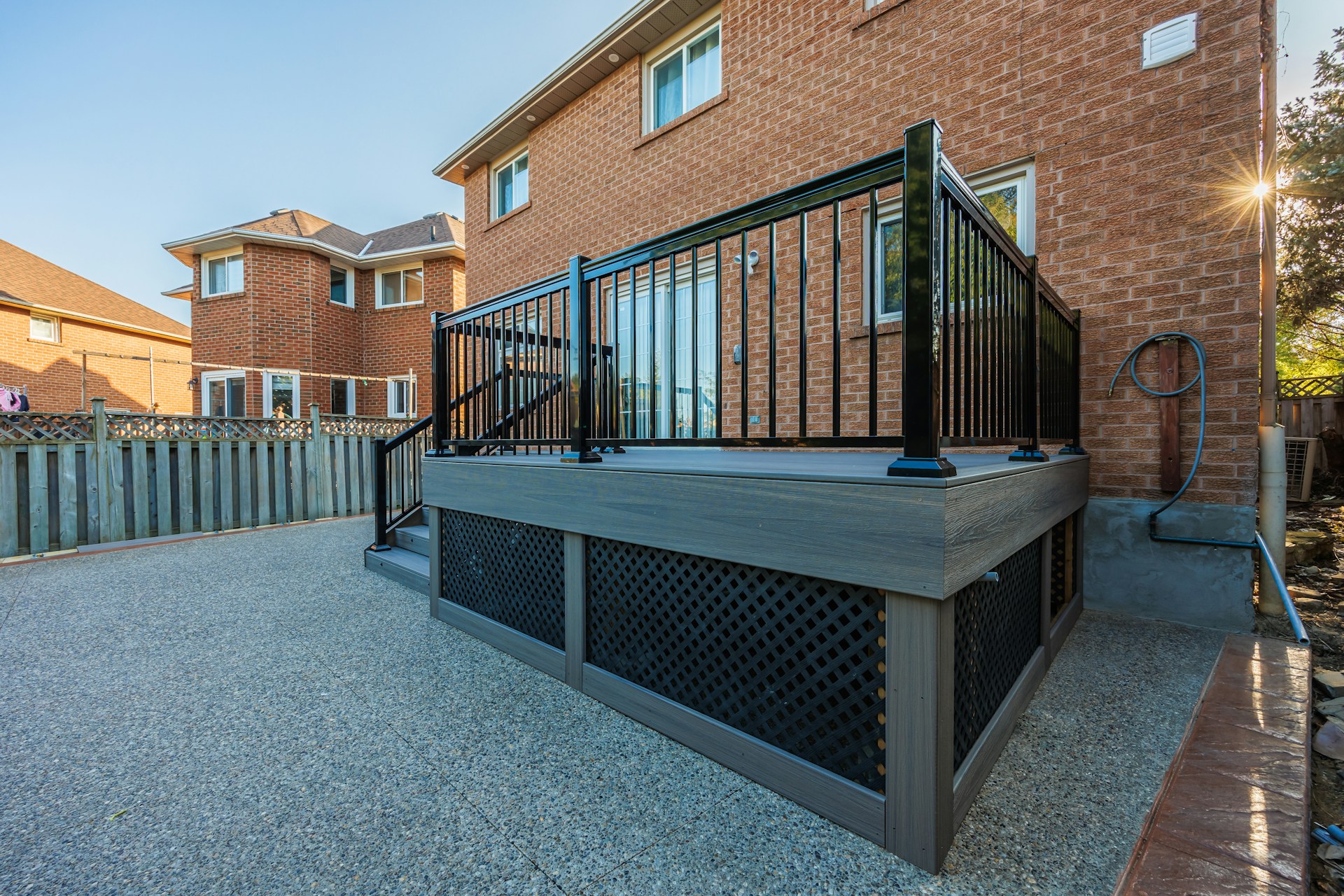 Close up image of a wonderfully built garden deck