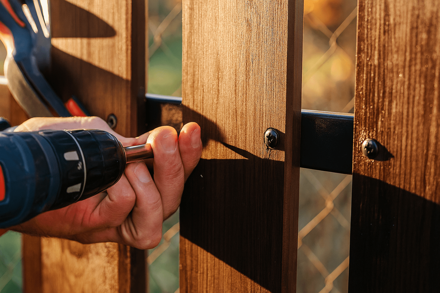 Collection of garden fence styles showing wooden panels, metal railings and contemporary designs
